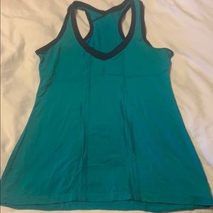 Lululemon aqua and navy tank